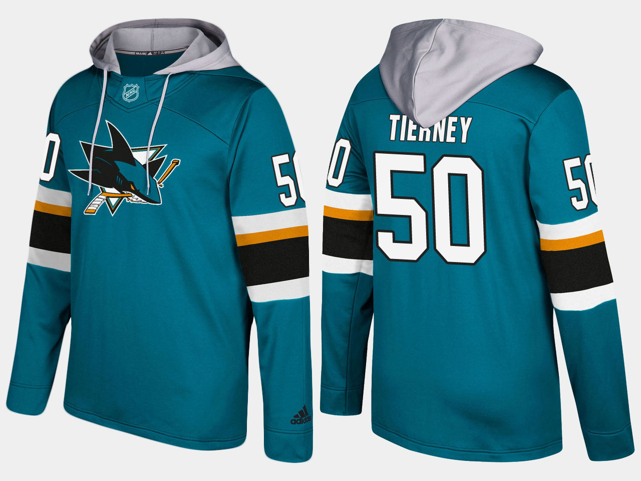 NHL Men San Jose sharks 50 chris tierney blue hoodie